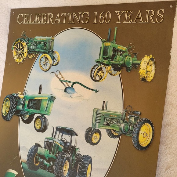 VTG John Deere 'Celebrating 160 Years' 1837-1997 Tractors Tin Metal Sign✨️13x16 - Picture 10 of 12